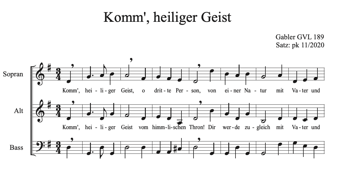 Komm heiliger Geist